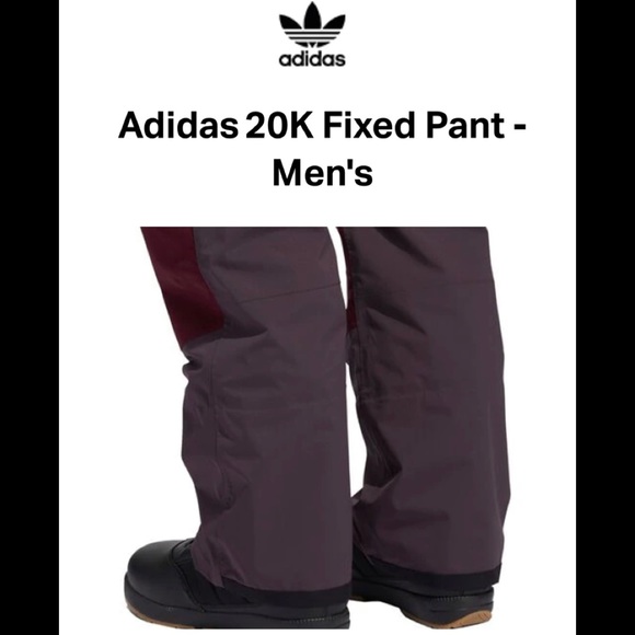 Mens adidas 20k fixed Snowboard pants sz medium